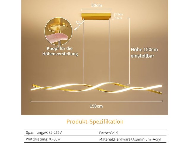 Mikeru golf-hanglamp - afbeelding 2 van  4