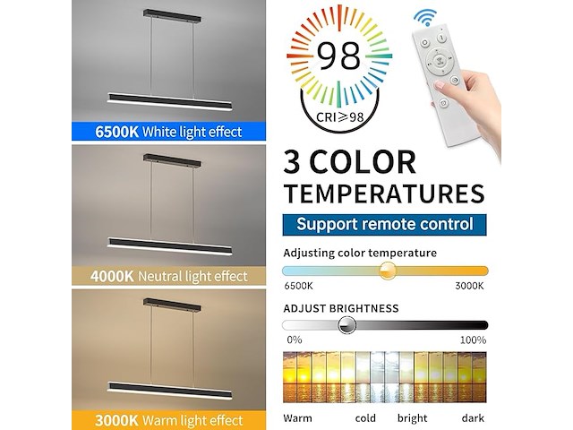 Mikeru led hanglamp (120 cm) - afbeelding 5 van  6