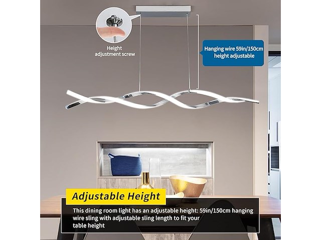 Mikeru led-hanglampen, 120 cm - afbeelding 3 van  5