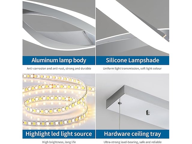 Mikeru led-hanglampen, 120 cm - afbeelding 5 van  5