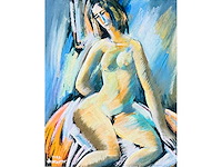 Mikhail ashkotov - naakt - originele pastel