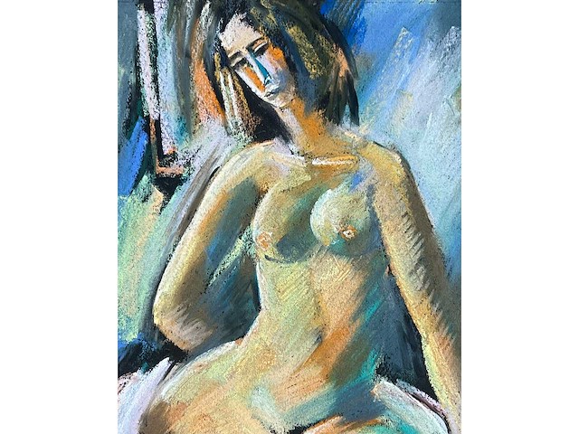 Mikhail ashkotov - naakt - originele pastel - afbeelding 2 van  5