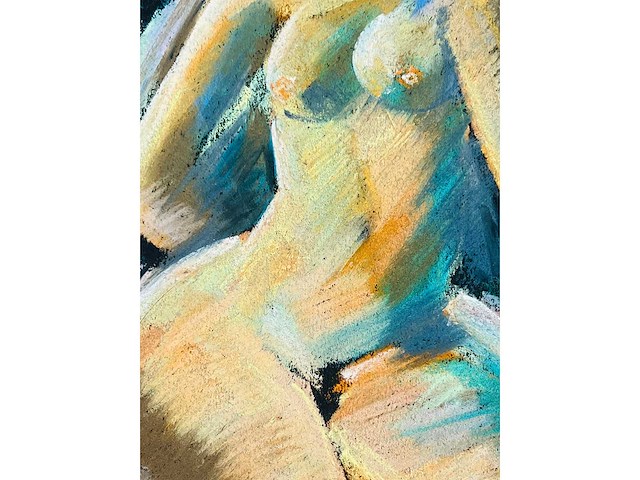 Mikhail ashkotov - naakt - originele pastel - afbeelding 3 van  5
