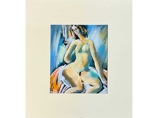 Mikhail ashkotov - naakt - originele pastel - afbeelding 4 van  5
