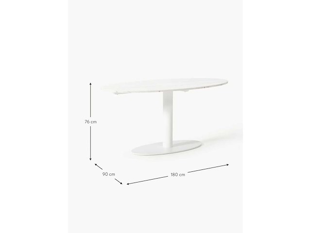 Miley ovale marmeren tafel - westwing collectie - afbeelding 4 van  4