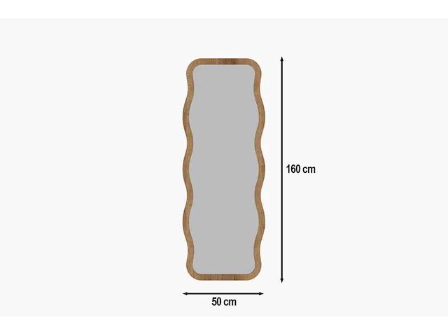 Milieuvriendelijke spiegel met frame en wandbeugel in 100% mdf xl - afbeelding 5 van  6