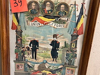 Militaria kader "souvenir de service" 1903 - afbeelding 1 van  4