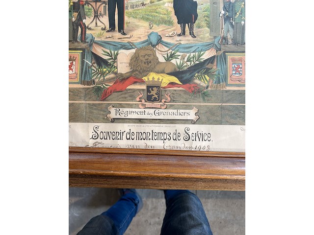 Militaria kader "souvenir de service" 1903 - afbeelding 3 van  4