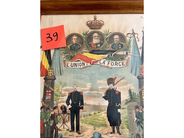 Militaria kader "souvenir de service" 1903 - afbeelding 4 van  4