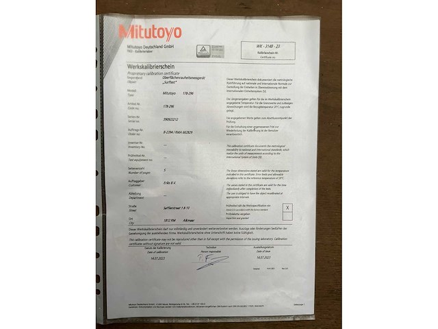 Miltutoyo 178-296 meet onderdeel oppervlakte ruwheid - afbeelding 2 van  2