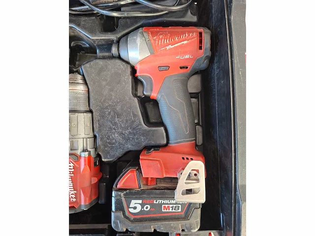 Milwaukee - hamerboor - milwaukee m18 brandstof – fpd2 hamerboor/driver kit + fid2 slagschroevende - afbeelding 4 van  6