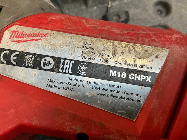 Milwaukee accu-boorhamer (2x) - afbeelding 4 van  8