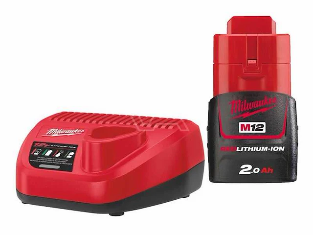 Milwaukee accu + lader - afbeelding 1 van  2