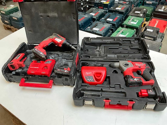 Milwaukee accugereedschap (2x) - afbeelding 1 van  8