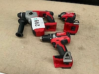 Milwaukee diverse accu gereedschappen (3x)