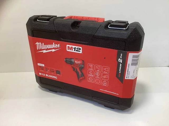 Milwaukee m12 blddrc-202c accu schroefboormachine 12v 2.0ah in koffer - afbeelding 7 van  8