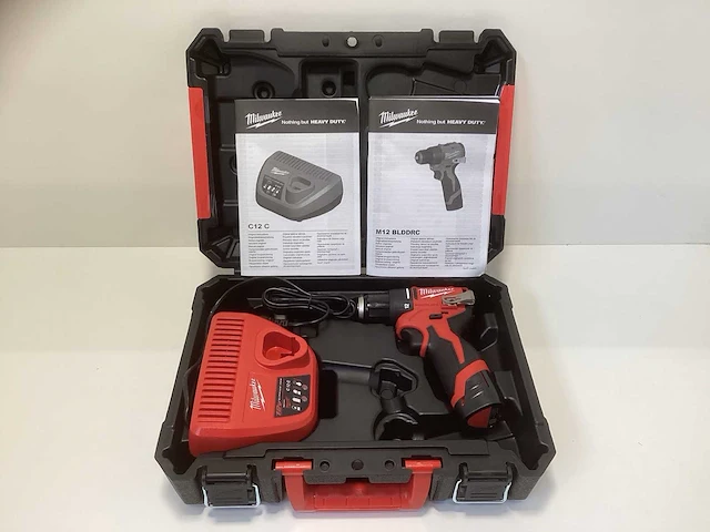 Milwaukee m12 blddrc-202c accu schroefboormachine 12v 2.0ah in koffer - afbeelding 8 van  8