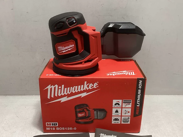 Milwaukee m18 bos125-0 18v li-ion accu excentrische schuurmachine body - 125mm - afbeelding 2 van  5