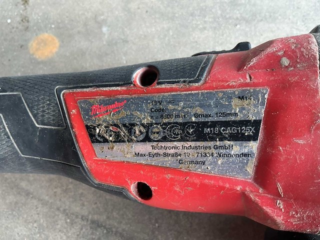Milwaukee m18 cag 125x haakse slijpmachine - afbeelding 2 van  2