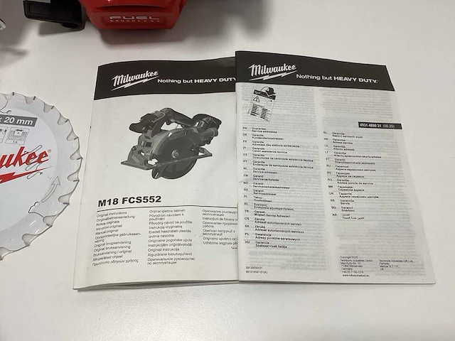 Milwaukee m18 fcs552-0 accu cirkelzaagmachine - afbeelding 14 van  15