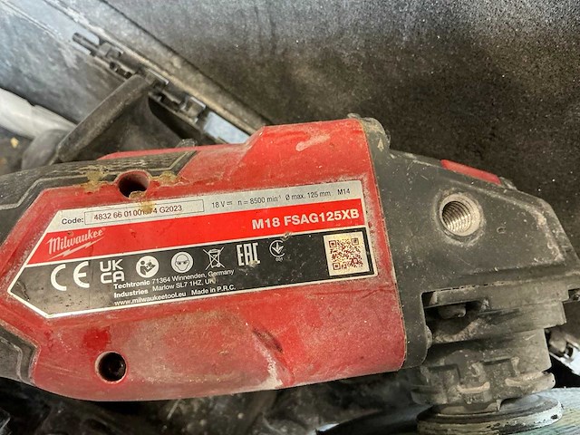 Milwaukee m18 fsag125xb haakse slijpmachine - afbeelding 6 van  7