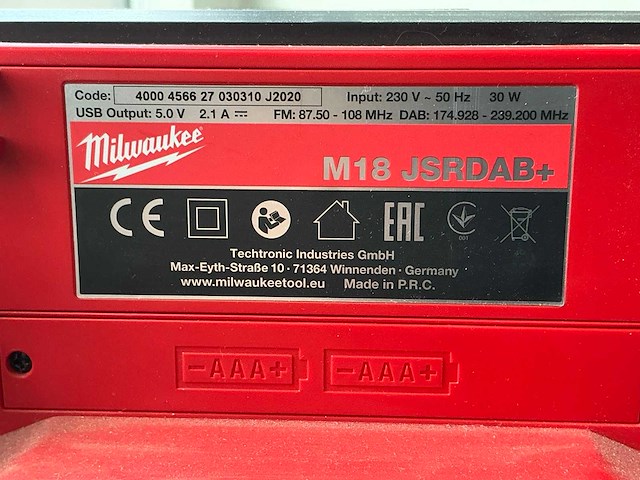 Milwaukee m18 jsrdab+ werfradio - afbeelding 4 van  4