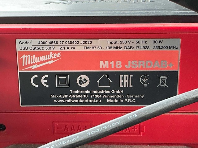 Milwaukee m18 jsrdab+ werfradio - afbeelding 4 van  4