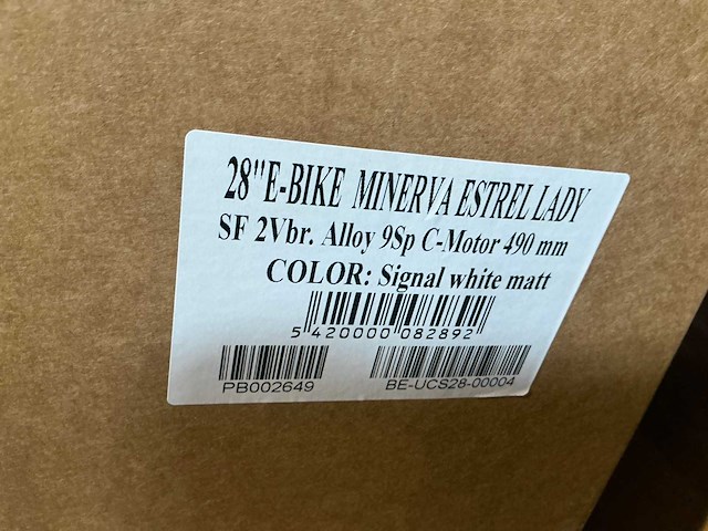 Minerva estrel lady 28" elektrische fiets ongebruikt (2x) - afbeelding 5 van  8