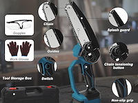Mini accu kettingzaag voor bosch 18v - afbeelding 2 van  6