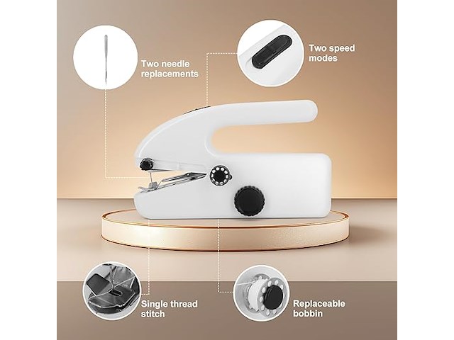Mini draagbare elektrische naaimachine - afbeelding 2 van  6