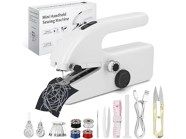 Mini draagbare elektrische naaimachine - afbeelding 1 van  6