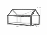 Mini kas, compacte houten kas, polykarbonatpanelen - afbeelding 3 van  5