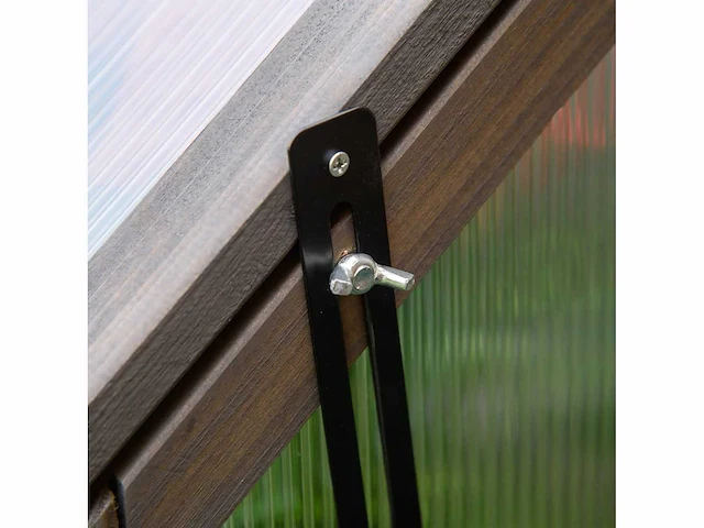 Mini kas, compacte houten kas, polykarbonatpanelen - afbeelding 5 van  5
