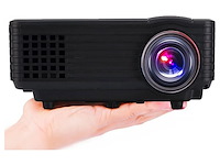 Mini led projector - met afstandsbediening - zwart - usb/av/sd/hdmi - afbeelding 1 van  1