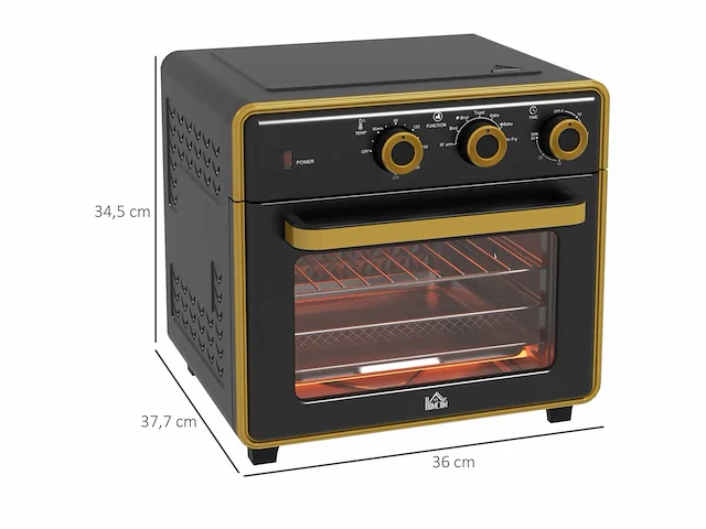 Mini-oven, 20 liter, olievrije frituur, grillen, bakken, koeldrank - afbeelding 3 van  4