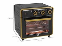 Mini-oven, 20 liter, olievrije frituur, grillen, bakken, koeldrank - afbeelding 3 van  4