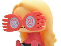 Mini spaarpot - chibi luna lovegood - 13 cm - harry potter - afbeelding 2 van  2