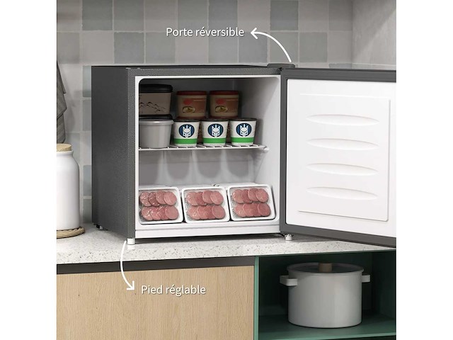 Mini vriezer instelbare temperatuur van -14 tot -24°c compact 35l - afbeelding 6 van  6