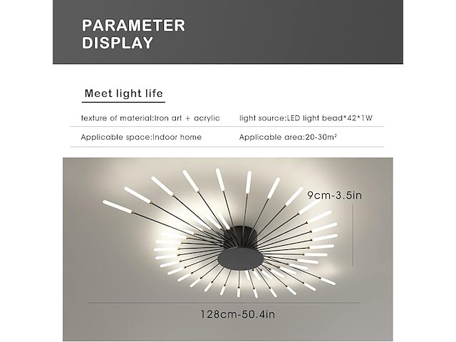 Minifair moderne led-plafondlamp - afbeelding 2 van  4