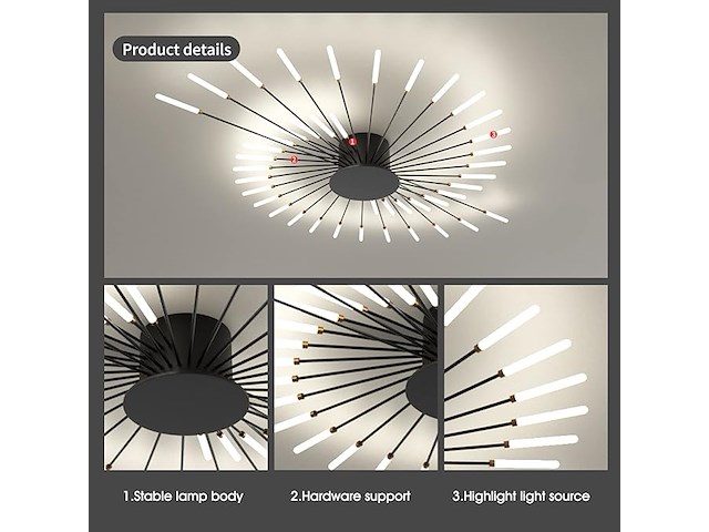 Minifair moderne led-plafondlamp - afbeelding 3 van  4