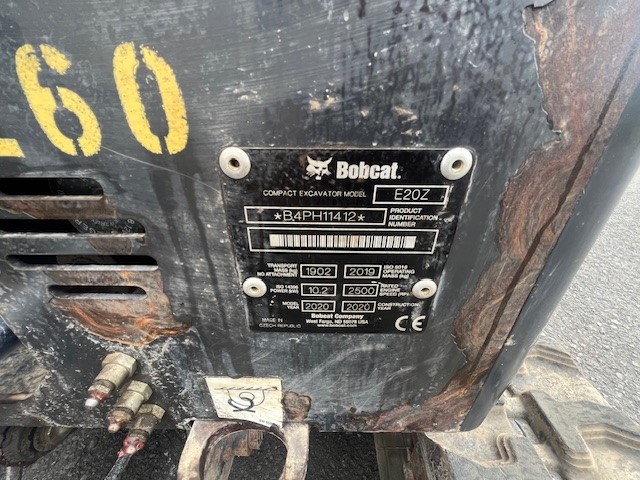 Minigraver bobcat e20z diesel 2t 2020 - afbeelding 5 van  7