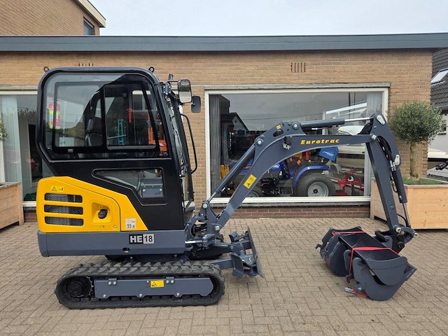 Minigraver euotrac he18 diesel (kubota motor) nieuw - afbeelding 1 van  1