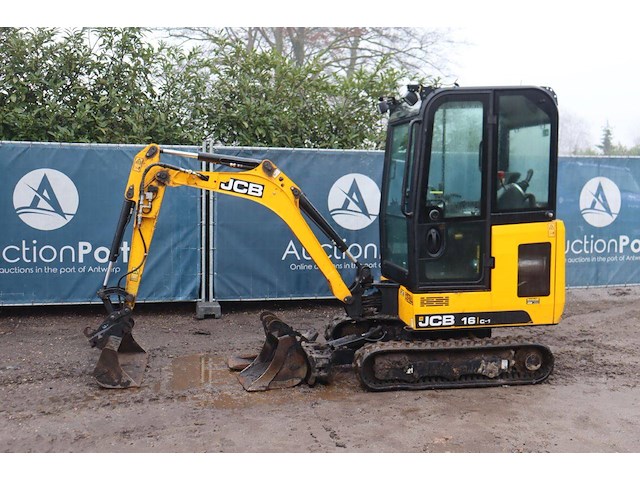 Minigraver jcb 16c-1 t3 diesel 12.2kw 2021 - afbeelding 1 van  1