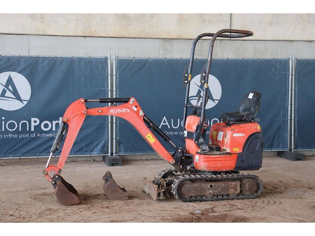 Minigraver kubota k008-3 diesel 7.4kw 2015 - afbeelding 1 van  1