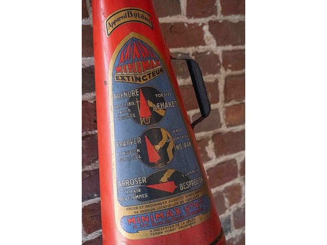 Minimax brandblusser met toebehoren jaren '30 - afbeelding 5 van  5