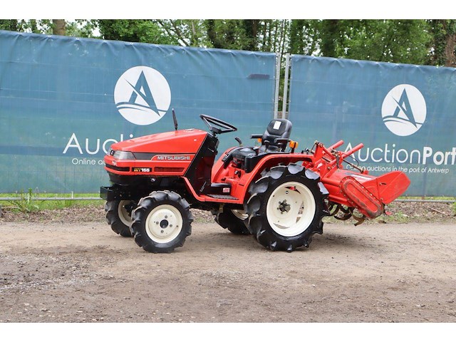 Minitractor mitsubishi mt155 diesel 15pk met grondfrees - afbeelding 1 van  1