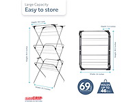 Minky premium sure grip 3-lags roestvrijstalen wasdroger grijs roestvrij staal standaardmaat - afbeelding 2 van  9