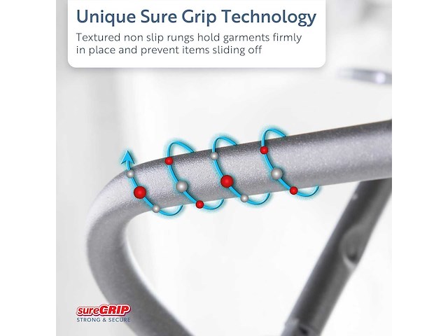 Minky premium sure grip 3-lags roestvrijstalen wasdroger grijs roestvrij staal standaardmaat - afbeelding 8 van  9