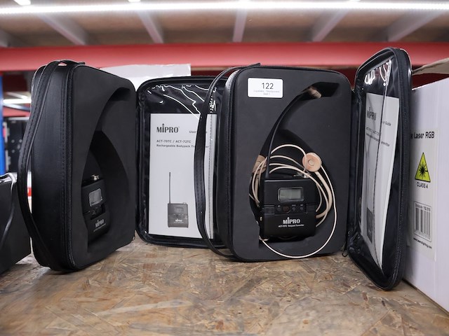 Mipro bodypack transmitter (x2) - afbeelding 1 van  6