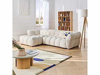 Mira short loop stof linker hoek sofa - ivoor - afbeelding 2 van  7